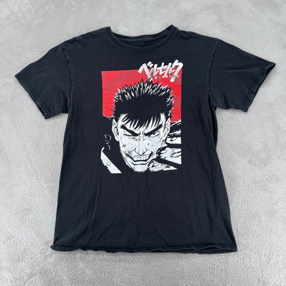Crunchyroll Other - Crunchyroll‎ Berserk Guts Anime Manga Kentaro Miura Shirt Mens M Black Faded